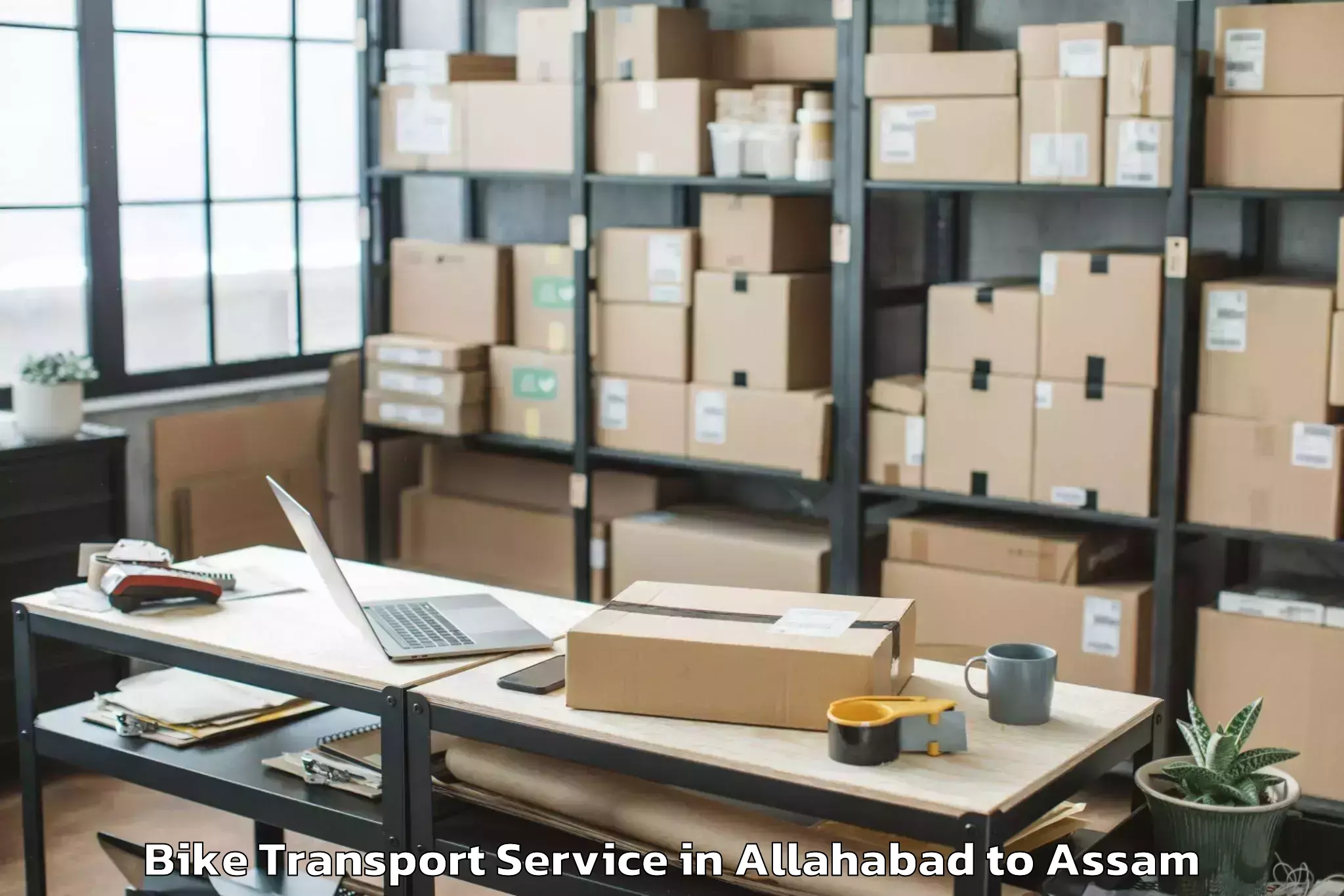 Expert Allahabad to Dergaon Bike Transport